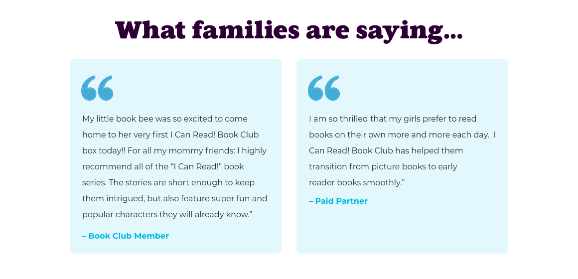 what families are saying...